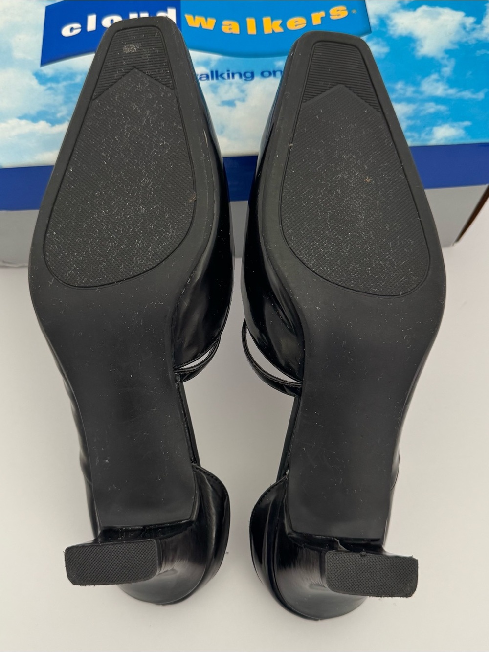 LifeStride Women US 9.5W Black Patent Square Toe Slingback Mary Jane Pumps Heels - Picture 11 of 12